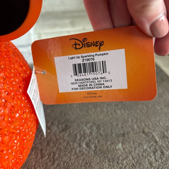 TWO Mickey Mouse Light Up Sparkling Melted Plastic Jack O Lantern 6.5 inch - Picture 4 of 6